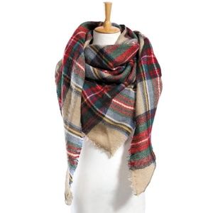 Plaid Tartan Scarf Shawl